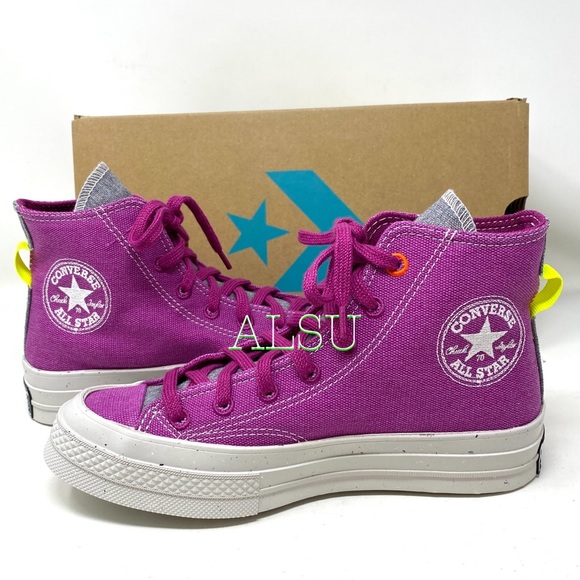 Converse Chuck 70 High Canvas Cactus Flower Sneakers Women's Size 6.5 7 168614C - Picture 7 of 10